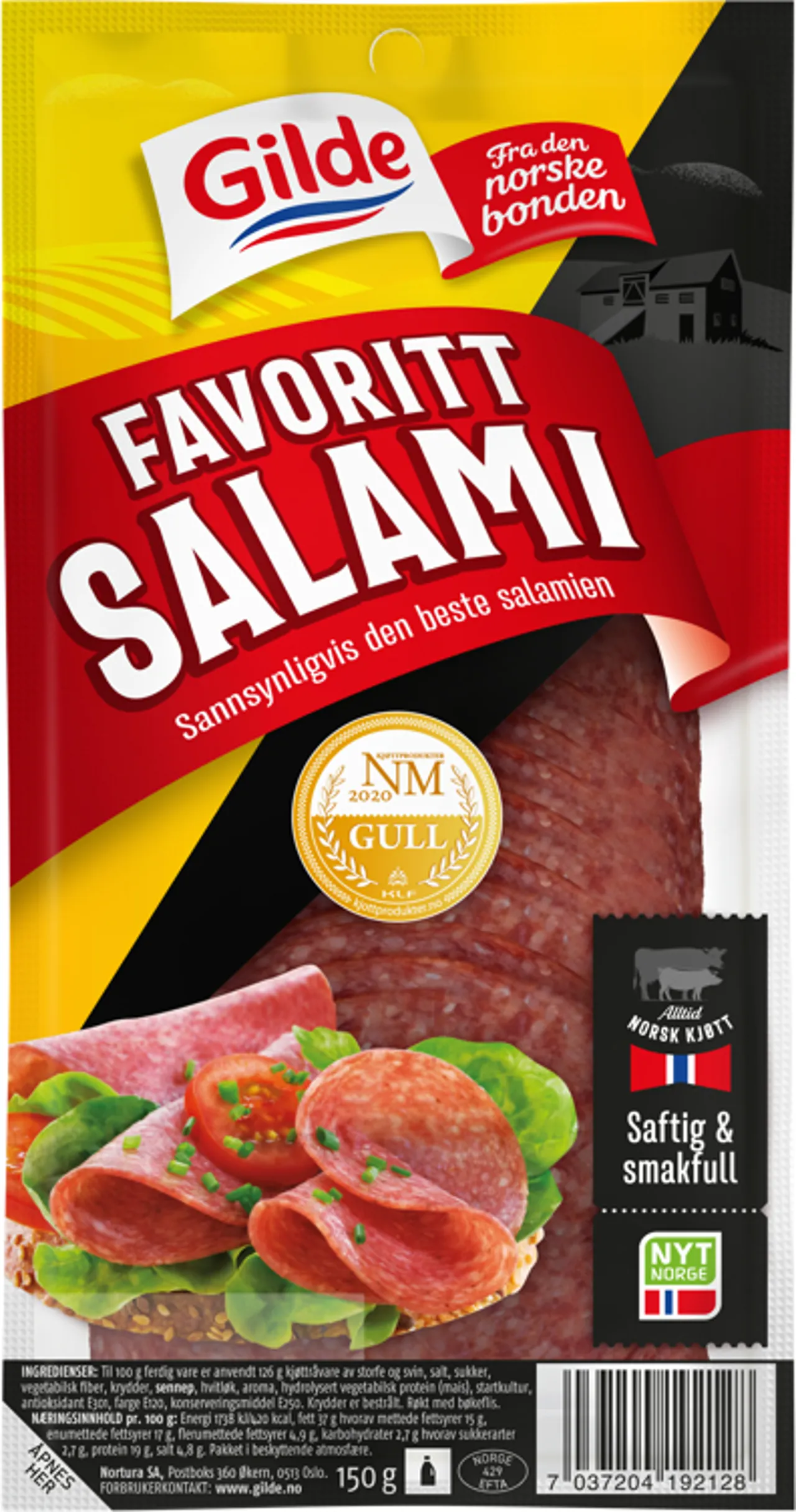 FAVORITTSALAMI SKIVET 150G