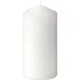 SHORT THICK CANDLES MATT WHITE 6PCE