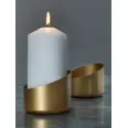 SHORT THICK CANDLES MATT WHITE 6PCE