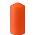 SHORT THICK CANDLES MATT MANDARINE 7X15CM 6PCE