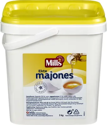 MILLS REAL MAYONNAISE 5KG MILLS REAL MAYONNAISE 5KG