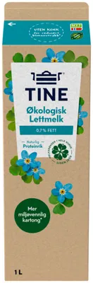 Tinemelk Lett 0.7% Økologisk 1l Tine