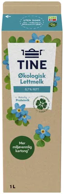 TINEMELK LETT 0.7% ØKOLOGISK 1L TINE TINEMELK LETT 0.7% ØKOLOGISK 1L TINE