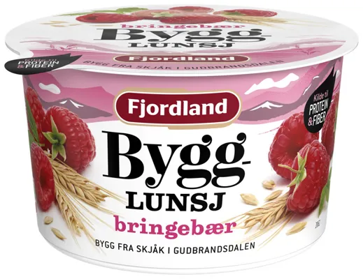Bygglunsj Bringebær 150g Fjordland