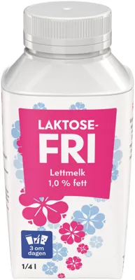 LAKTOSEFRI LETTMELK 1% 250ML TINE LAKTOSEFRI LETTMELK 1% 250ML TINE