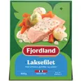 LAKSEFILET MED URTESAUS GULRØTTER OG POTETER 500G FJORDLAND