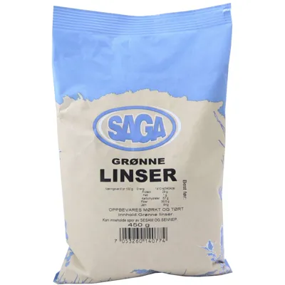 Linser Grønne 450g