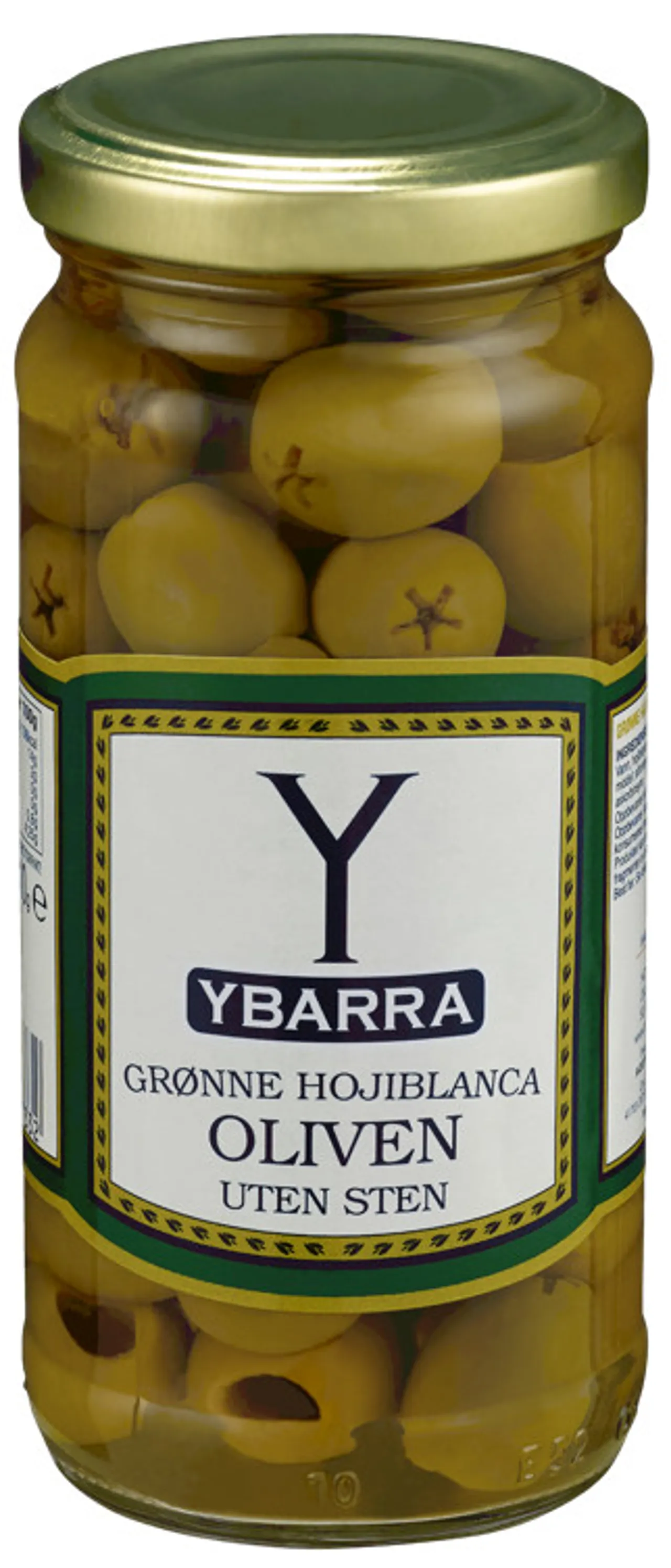 YBARRA GRØNNE HOJIBLANCAOLIVEN UTEN STEN 230G
