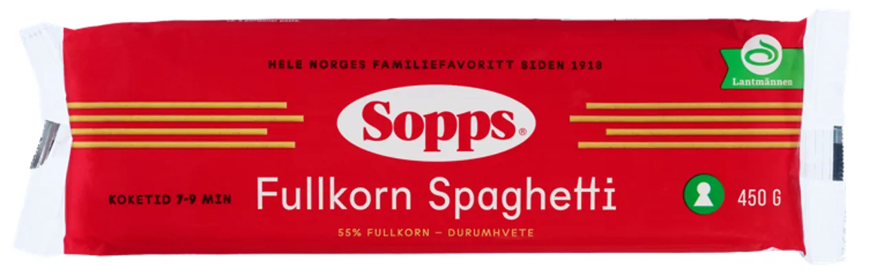 Sopps Spaghetti Fullkorn 450g