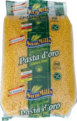 PASTA D'ORO MAISPASTA MAKARONI GLUTENFRI 2X5KG PASTA D'ORO MAISPASTA MAKARONI GLUTENFRI 2X5KG