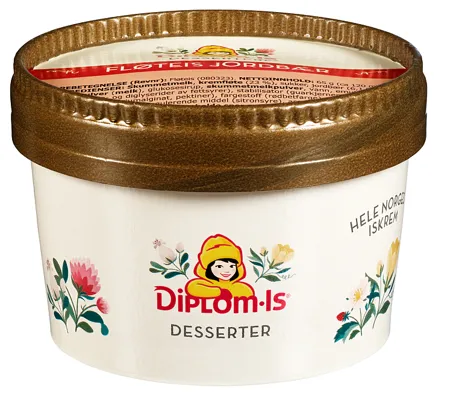 Fløteis Jordbær 120ml Diplom-Is