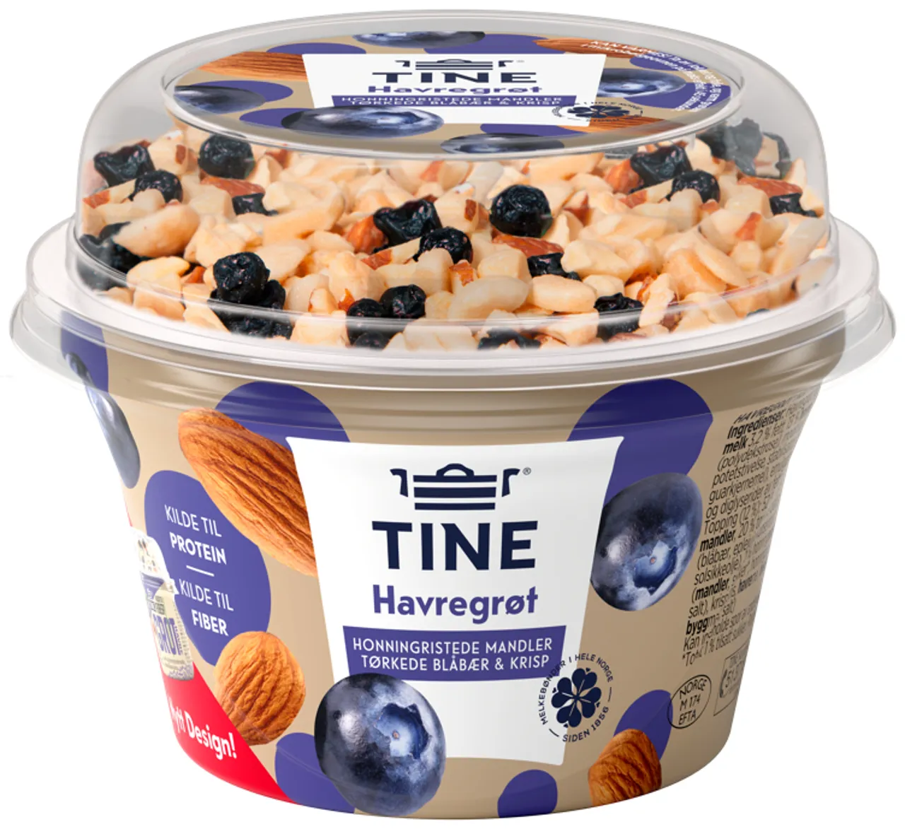 HAVREGRØT M/MANDLER 170G TINE
