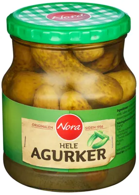 AGURKER HELE 580G NORA AGURKER HELE 580G NORA