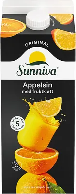 Sunniva Appelsinjuice/Fruktkjøtt 1.75l Tine