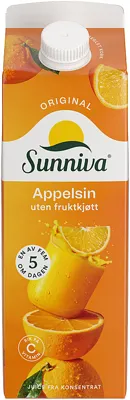 Sunniva Appelsinjuice 1/2l Tine
