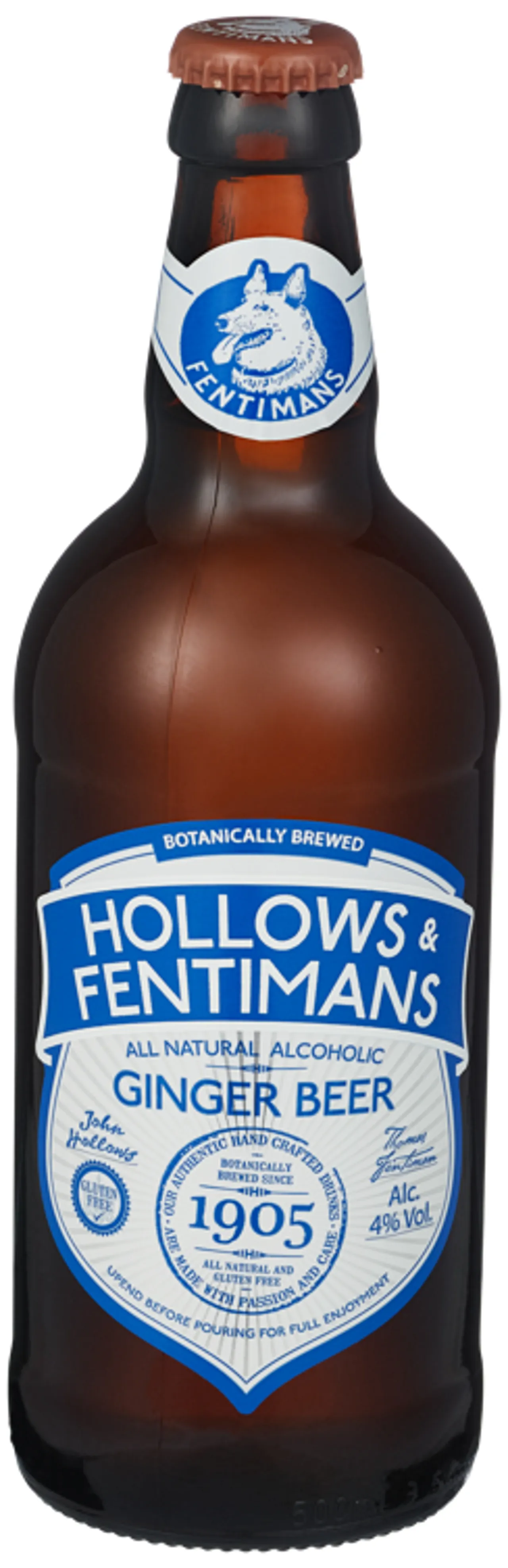 FENTIMANS AND HOLLOWS GINGER BEER 4% 8X50CL