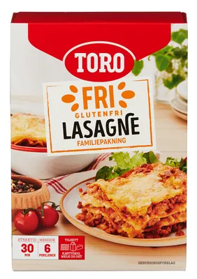 Lasagne Glutenfri 325g Toro