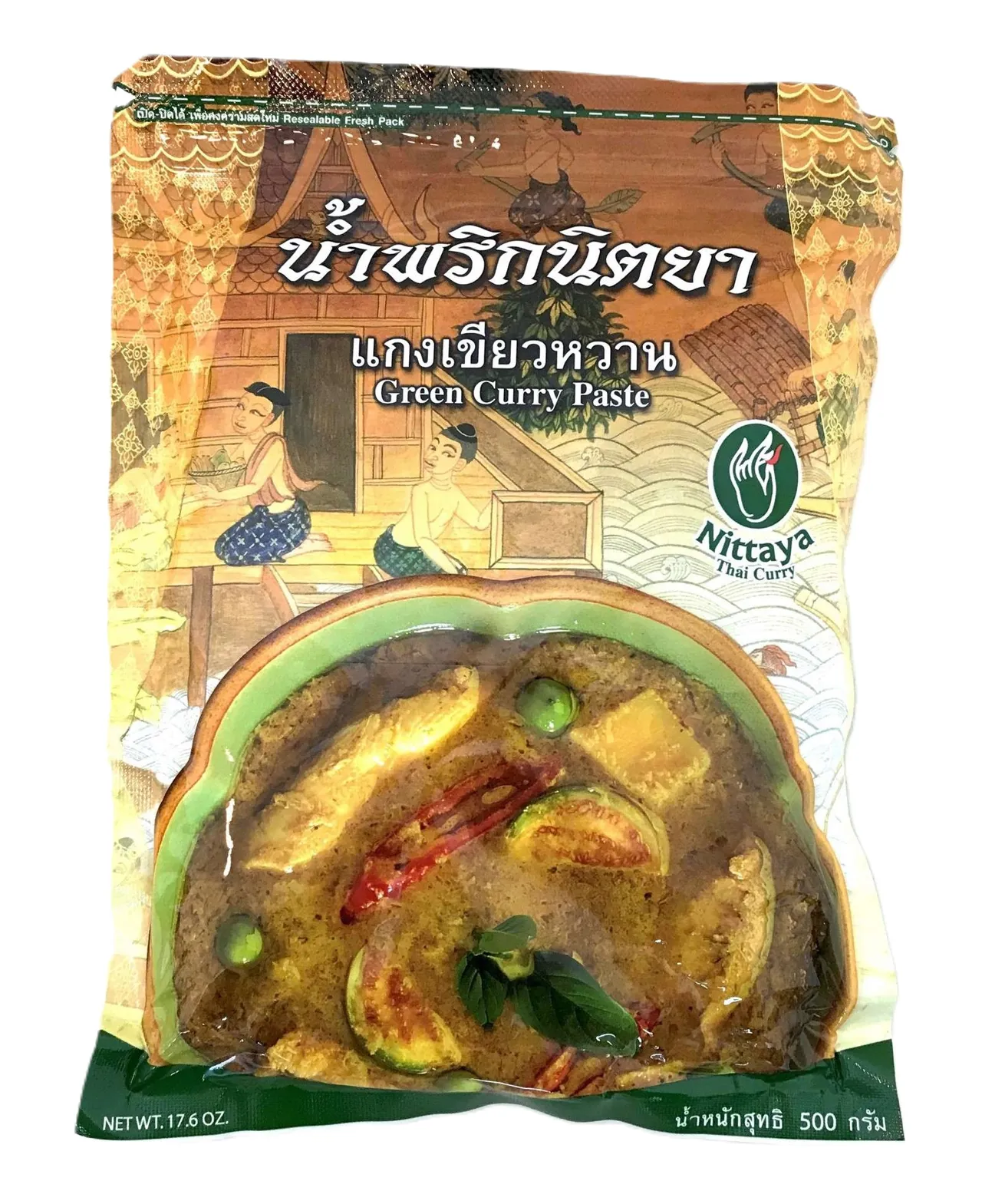 GREEN CURRY PASTE 500G NITTAYA/3500443 (V)