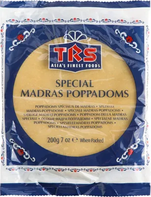 MADRAS POPPADOMS TRS (100646) 60X200G MADRAS POPPADOMS TRS (100646) 60X200G