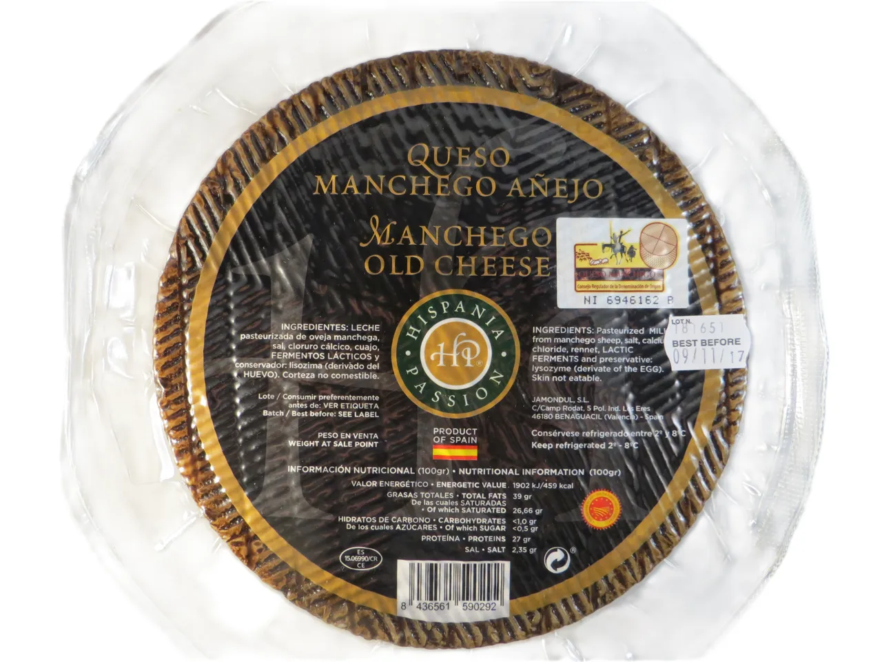 MANCHEGO DOP 12 MND JAMONDUL 2XCA3KG KG