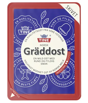 Gräddost Skiver 100g Tine