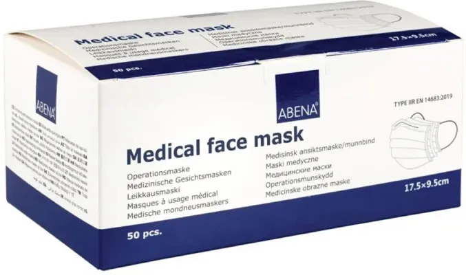 MUNNBIND M/ØREELASTIK TYPE IIR 50 STK MUNNBIND M/ØREELASTIK TYPE IIR 50 STK