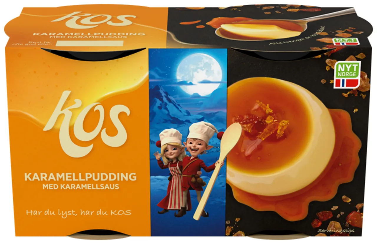 KARAMELLPUDDING MED KARAMELLSAUS 2PK 300G FJORDLAND KOS