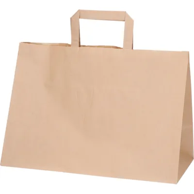 Papirpose Brun M/Hank 35x17x29cm 15l 200stk