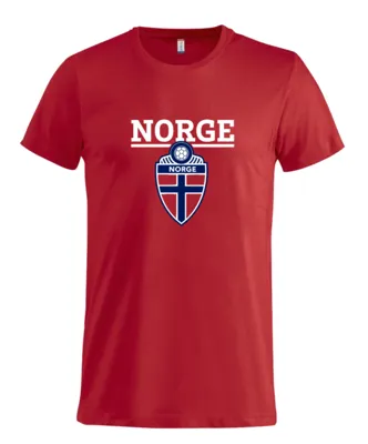 Norge T-Shirt Unisex Rød S