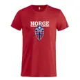 NORGE T-SHIRT UNISEX RØD XL