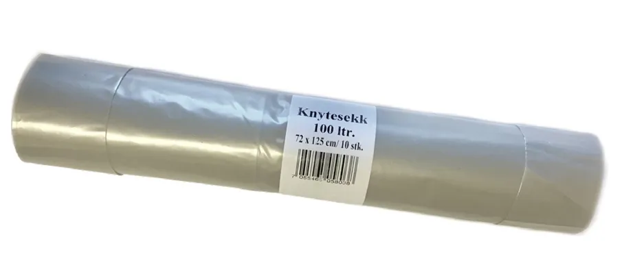 KNYTESEKK 100L KLAR 50MY 10STK KNYTESEKK 100L KLAR 50MY 10STK