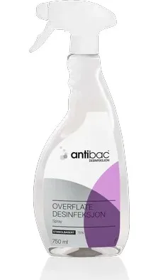 DESINFEKSJONSSPRAY OVERFLATE ANTIBAC 75% 750ML DESINFEKSJONSSPRAY OVERFLATE ANTIBAC 75% 750ML