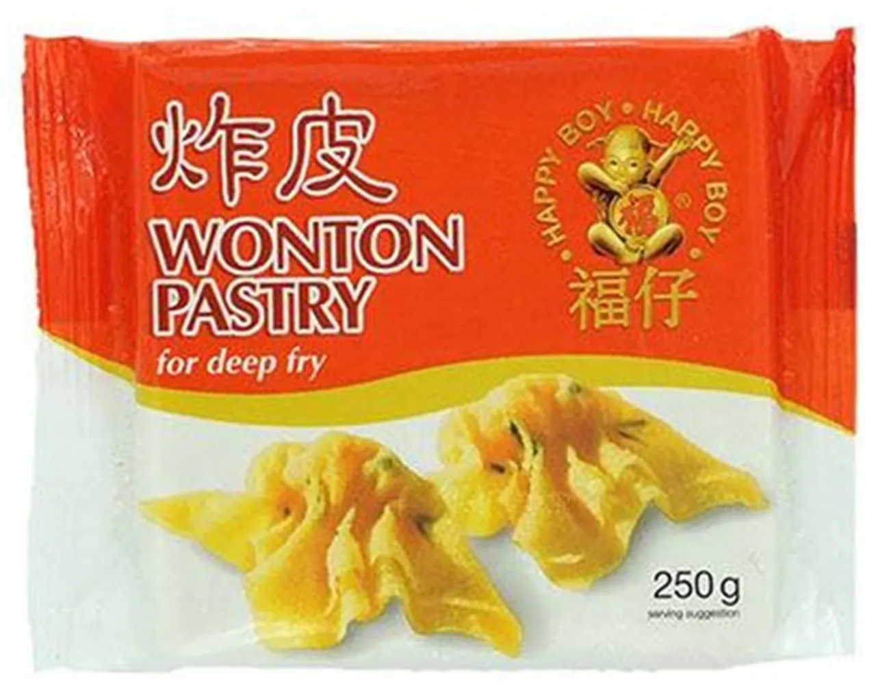 WONTON PASTRY DEEP FRY RED 250G