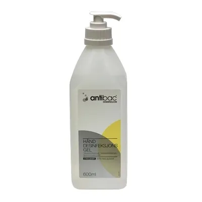 DESINFEKSJON HÅND ANTIBAC 85% GEL PUMPE 600ML DESINFEKSJON HÅND ANTIBAC 85% GEL PUMPE 600ML