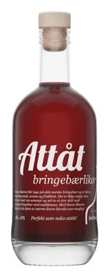 ATTÅT BRINGEBÆR LIKØR 18% 50CL ATTÅT BRINGEBÆR LIKØR 18% 50CL