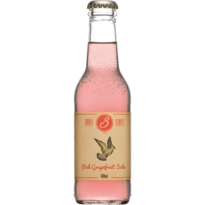 Three Cents Pink Grapefruit Soda 24x20cl