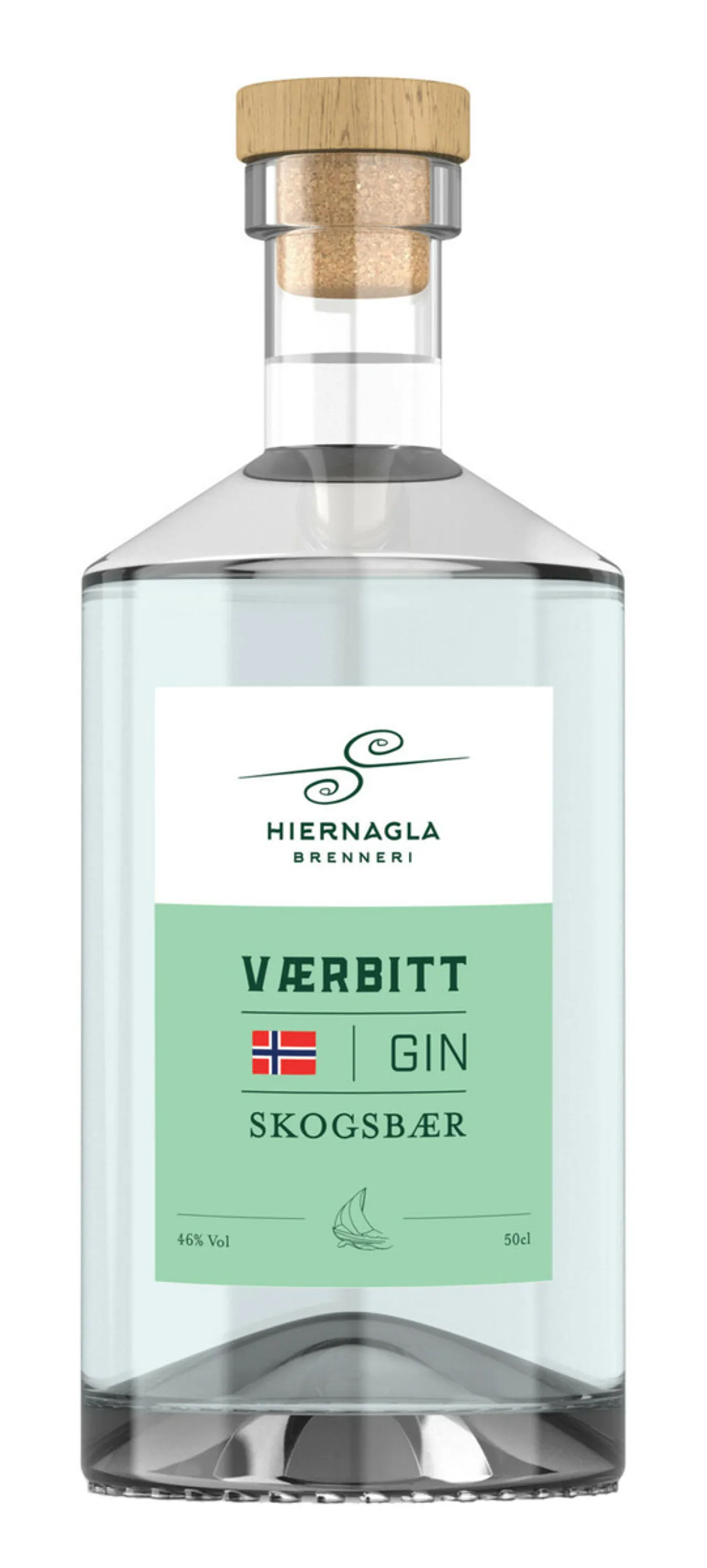 HIERNAGLA BRENNERI VÆRBITT SKOGSBÆR GIN 46% 50CL