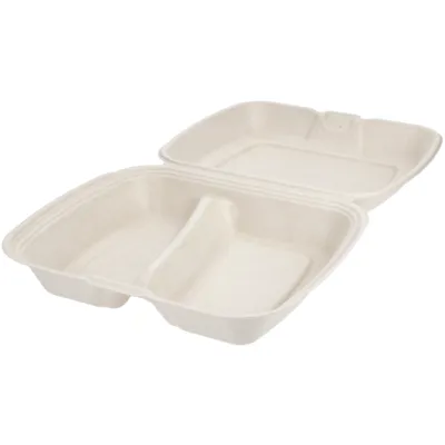 Take-Away Boks Bagasse 2-Rom