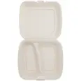 TAKE-AWAY BOKS BAGASSE 2-ROM 100PK