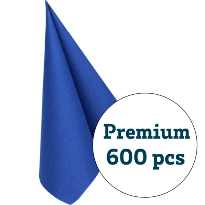 Serviett Premium Mørkblå 40x40cm 12x50 Pk