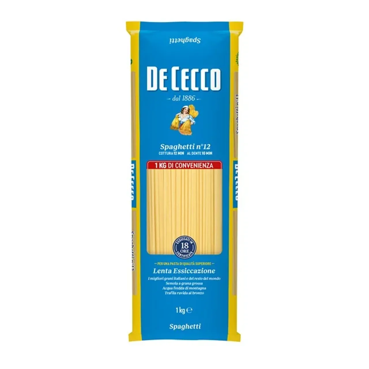 SPAGHETTI TØRR, 1 KG PAKKE DE CECCO IFB