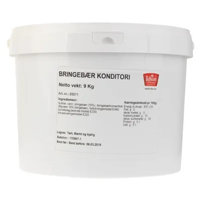 Idun Bringebær Konditori, Spann 9 Kg