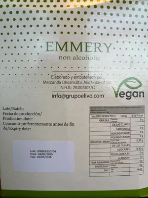 Hvitvin Tørr Emmery 0% Alk. 5l Bib