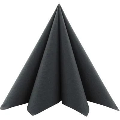 Serviett Airlaid Sort 40x40cm 50 Pk