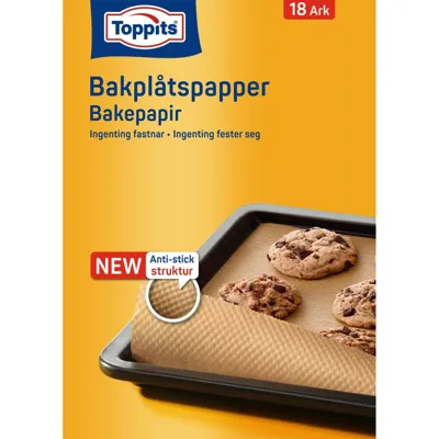 Bakepapir 33x42cm 18 Ark