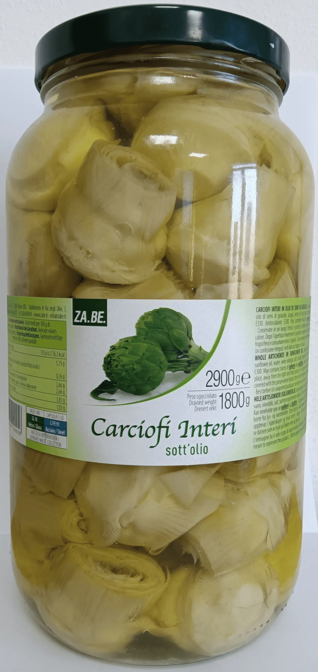 ARTISJOKKHJERTER I OLJE 2,9 KG