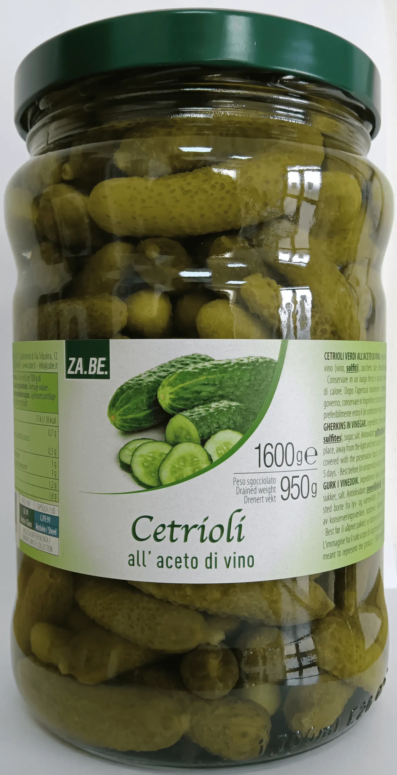 AGURKER I EDDIK ZABE 1600 ML