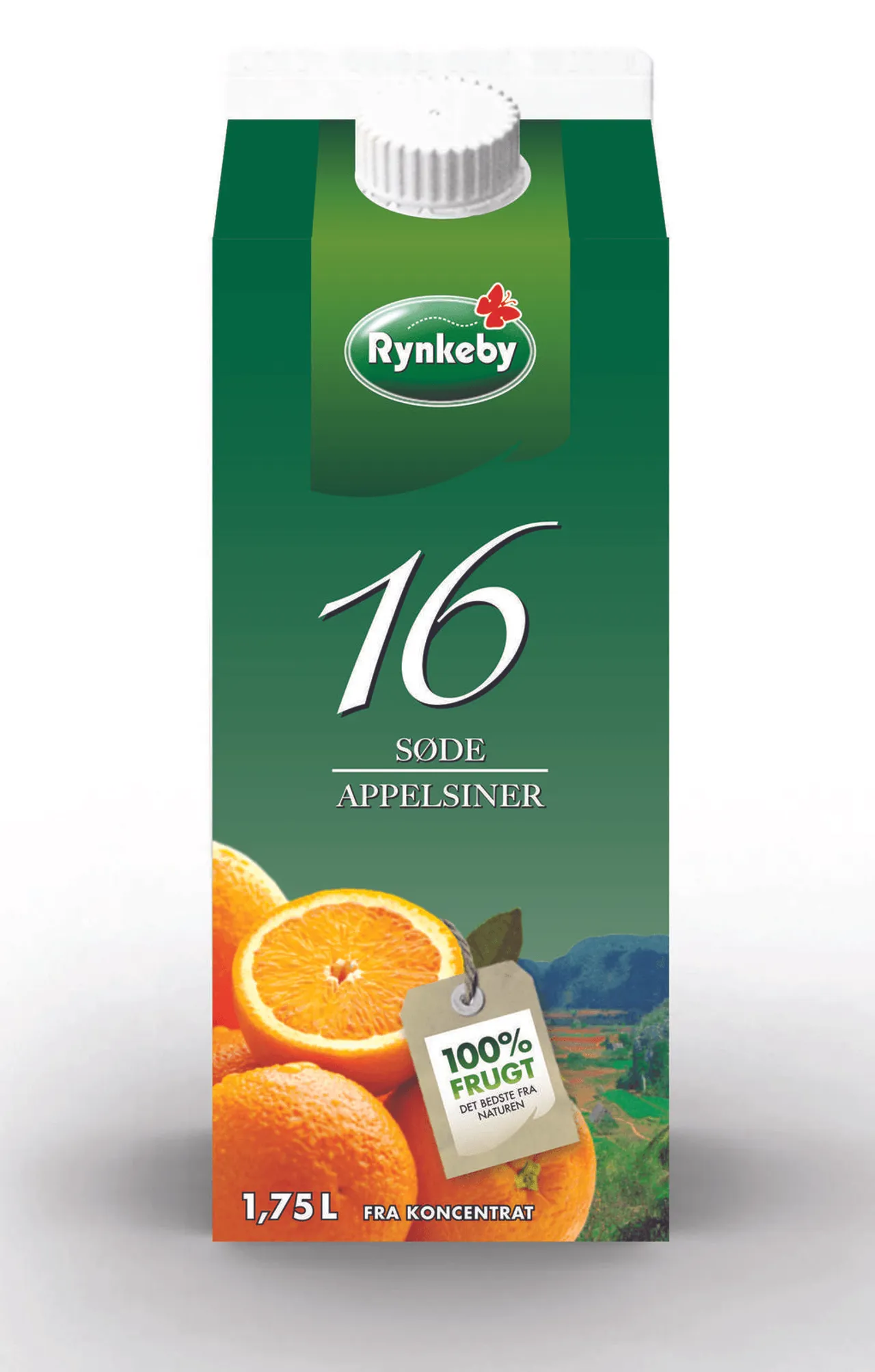 APPELSINJUICE 16 SØDE RYNKEBY 1,75 LT