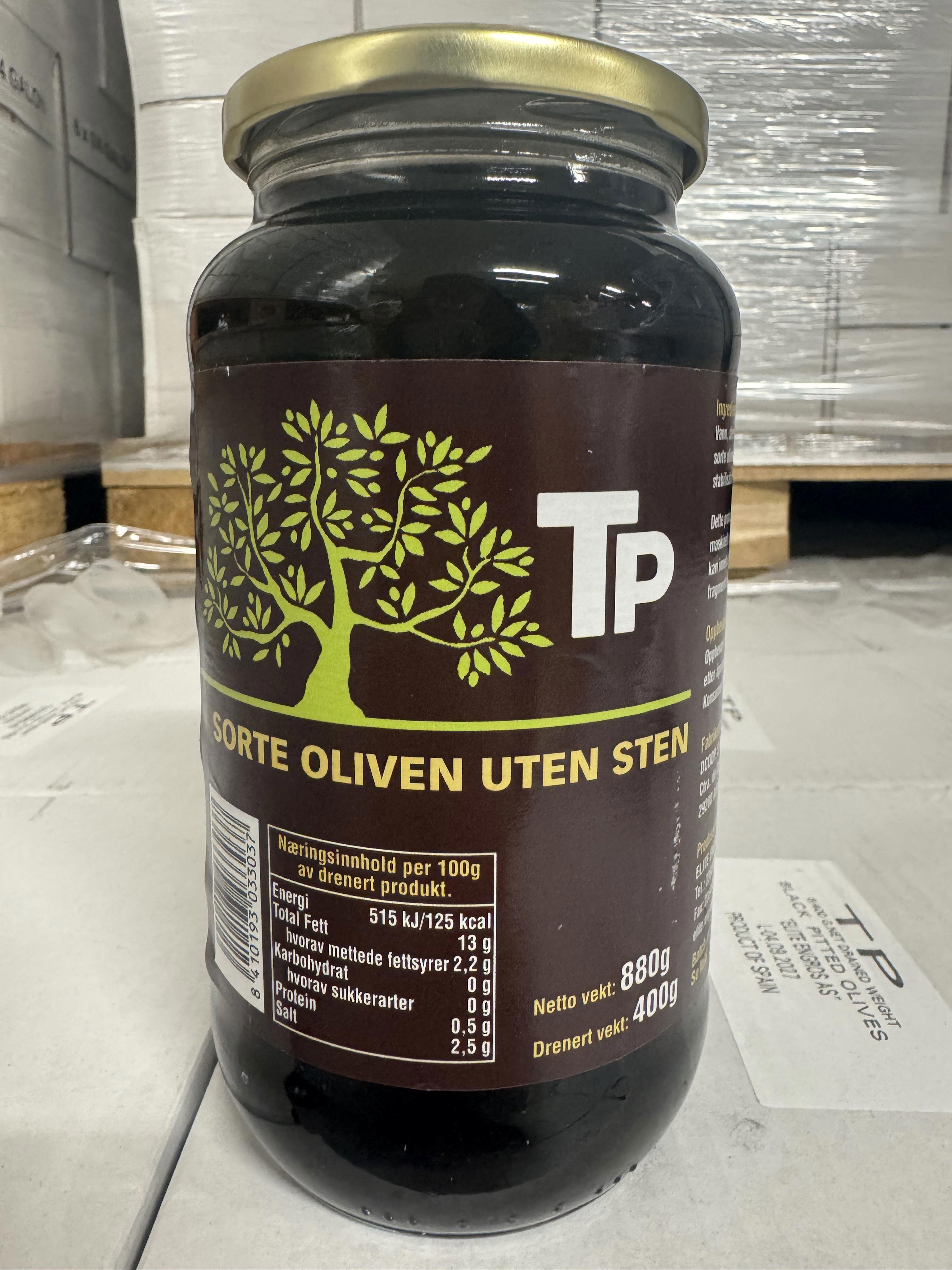 OLIVEN SORT U/STEN 890G