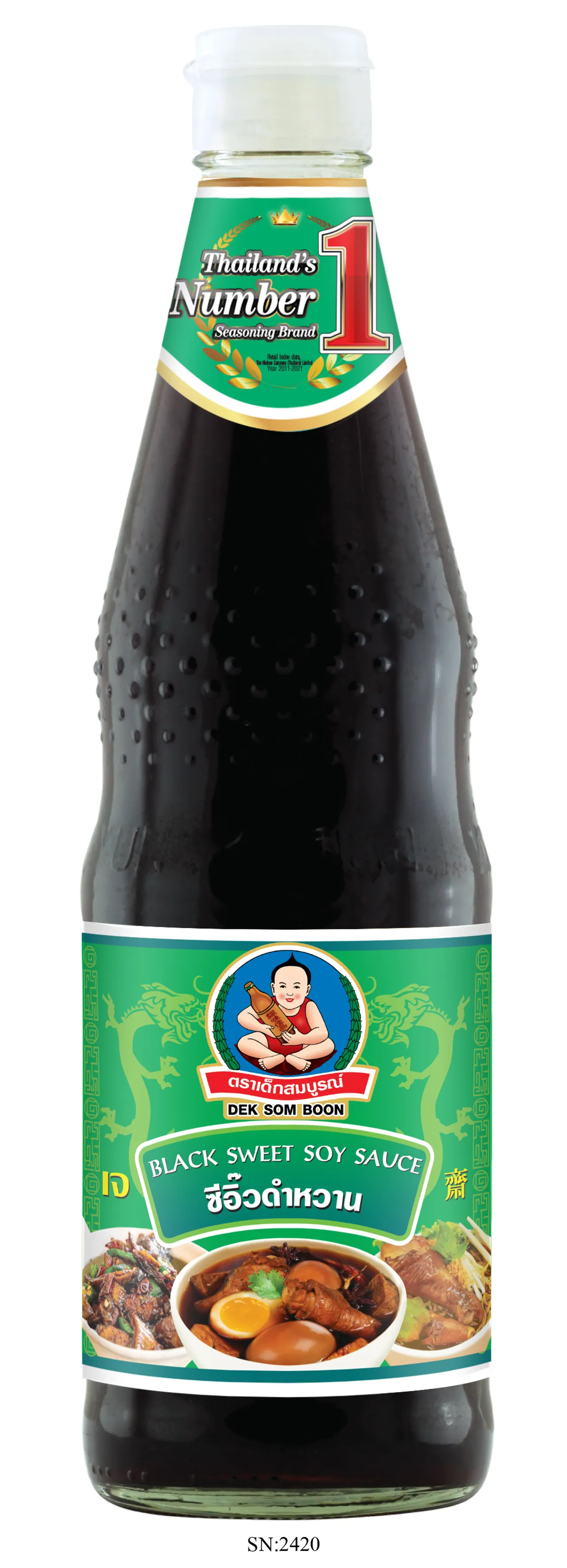 MØRK SOYASAUS SØT GREEN LABEL 970G
